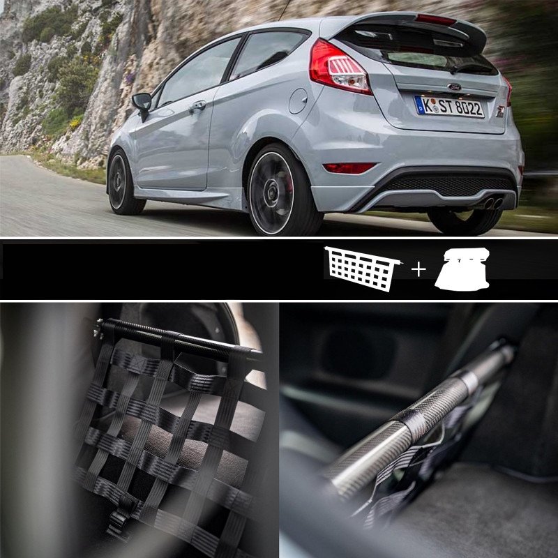 Clubsport Komplettset - Strebe mit Netz und Teppich für Ford Fiesta ST MK7